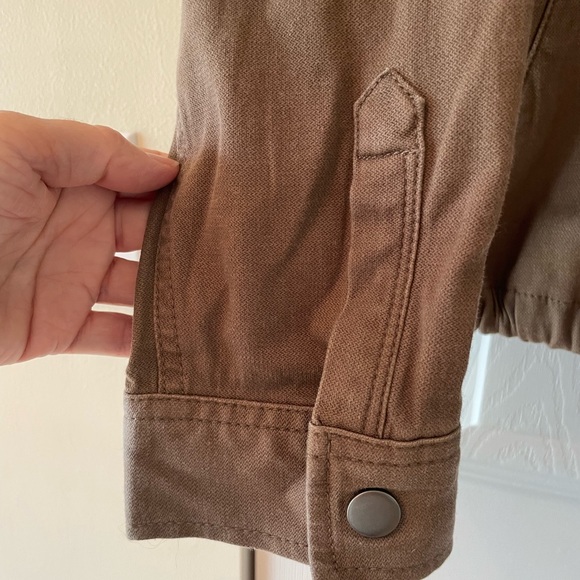 Liverpool Cinch Waist Jacket NWT Toffee Brown Sz L Patch Pocket Utility Minimal - Picture 2 of 6